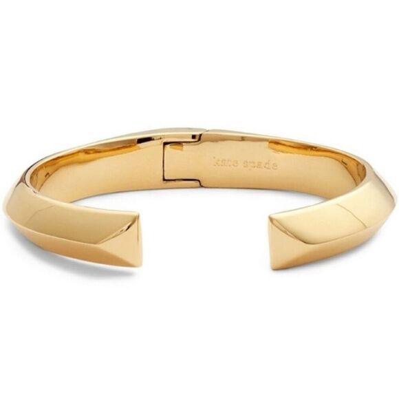 NWT Gorgeous!! Kate Spade New York Raise the Bar Cuff Gold Polished Bracelet - Picture 11 of 14